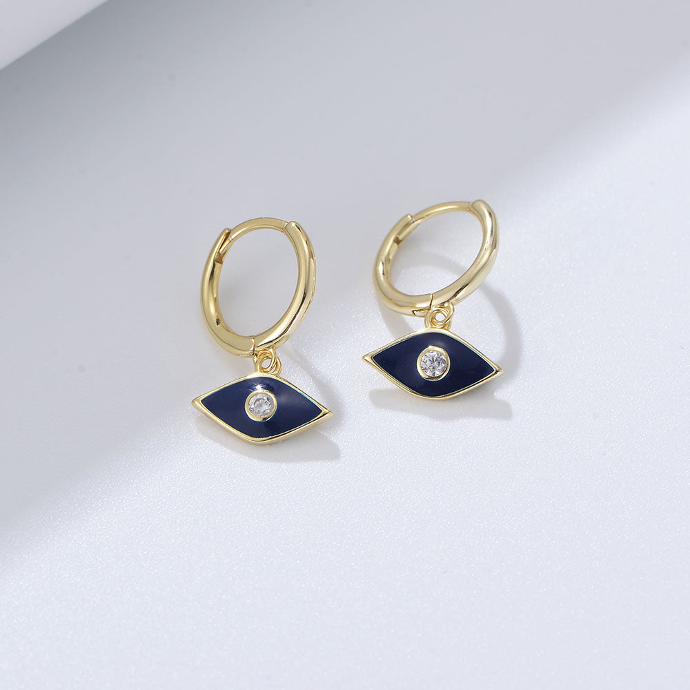 High Quality Jewelry Dainty Enamel Eye Earring