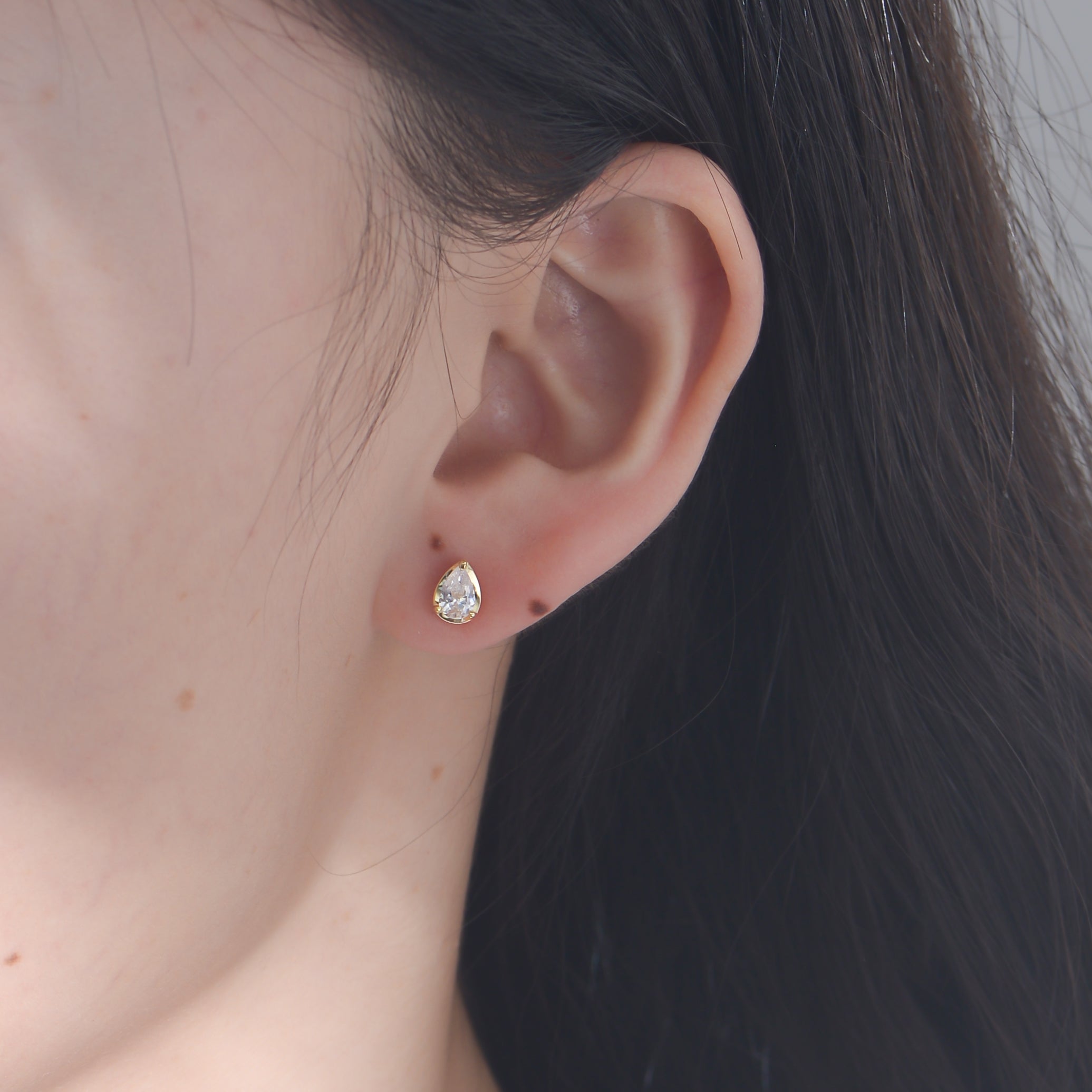 Luxury Water Drop Pear Cut CZ Diamond Earrings for Wedding