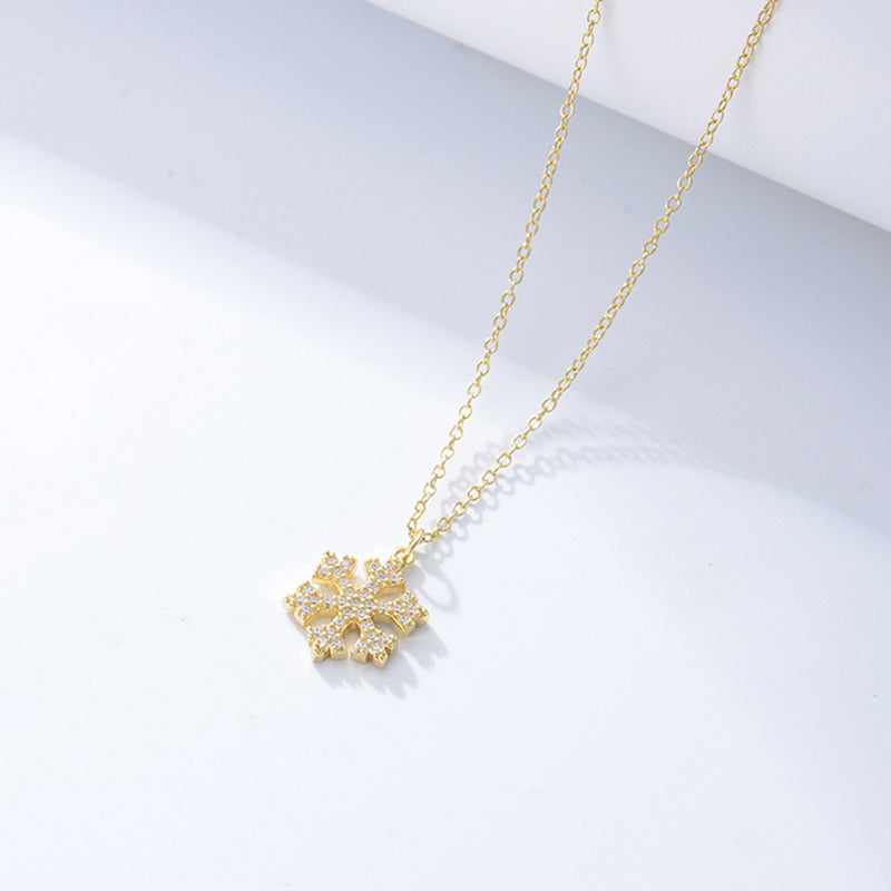 Jewelry  Cubic Zirconia Snowflake Necklace Set