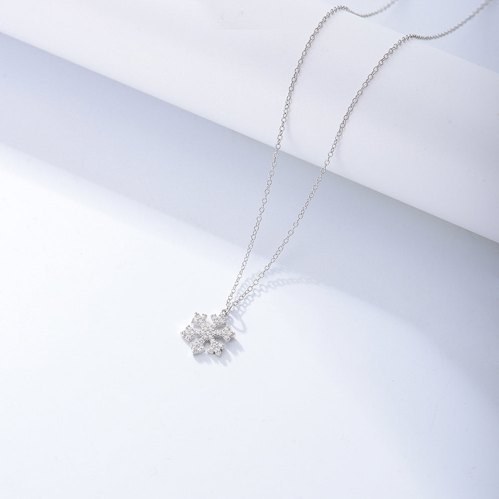 Jewelry  Cubic Zirconia Snowflake Necklace Set