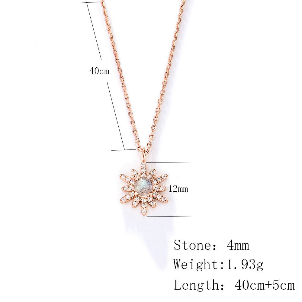Fine Jewelry Jewelry Sun Flower Opal Charm Necklace