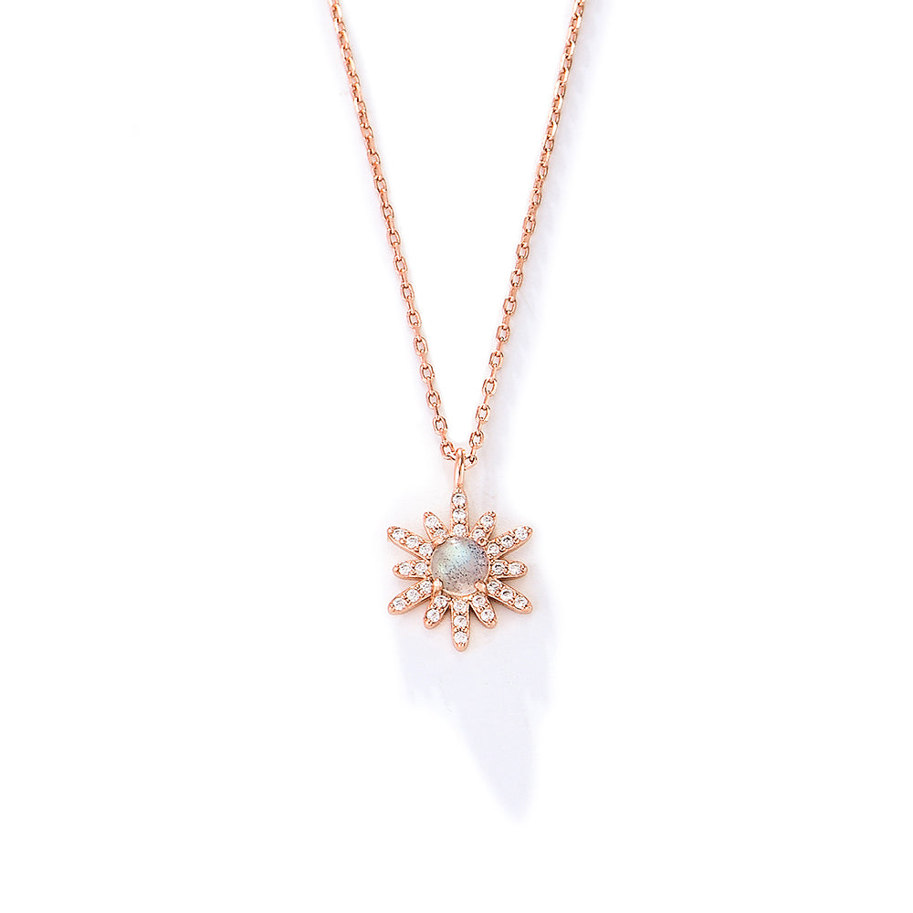 Fine Jewelry Jewelry Sun Flower Opal Charm Necklace