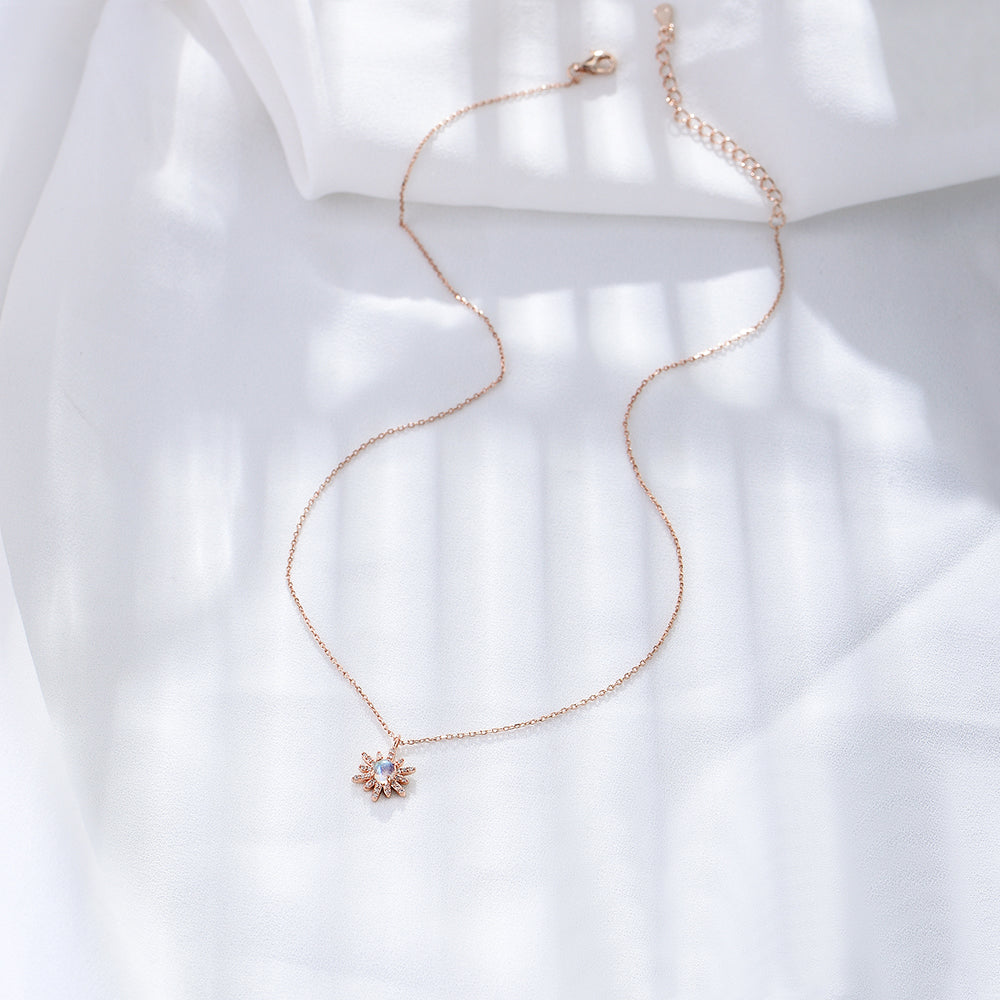 Fine Jewelry Jewelry Sun Flower Opal Charm Necklace