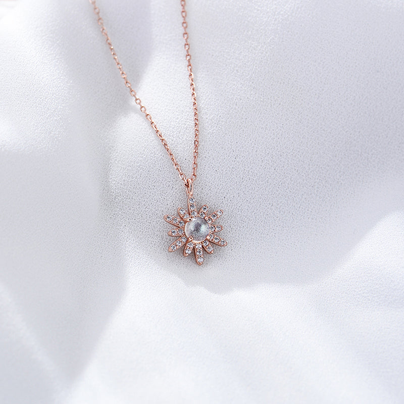 Fine Jewelry Jewelry Sun Flower Opal Charm Necklace