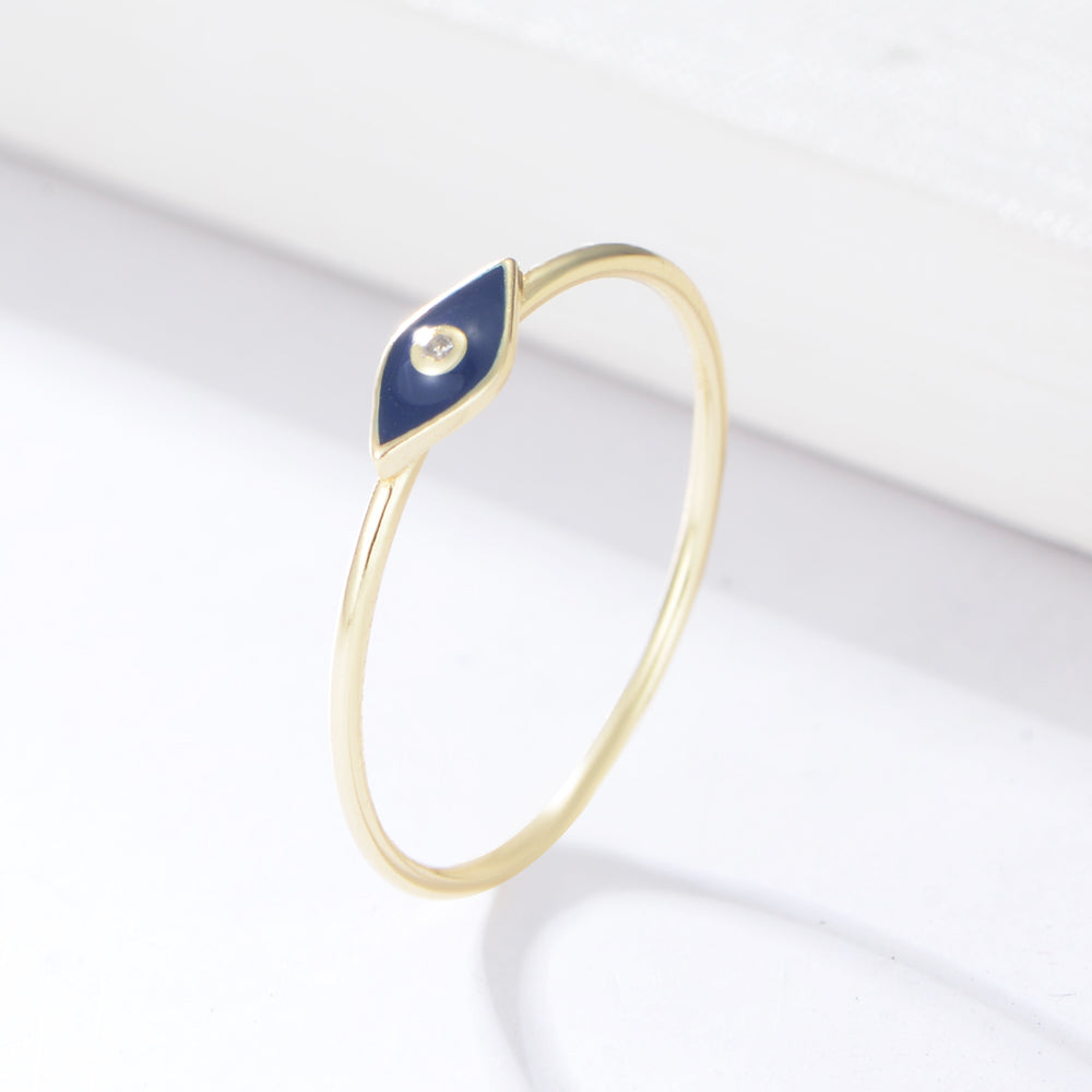 Fashion Dainty Enamel Eye Ring
