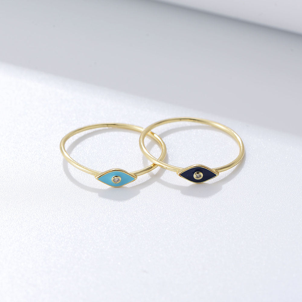 Fashion Dainty Enamel Eye Ring