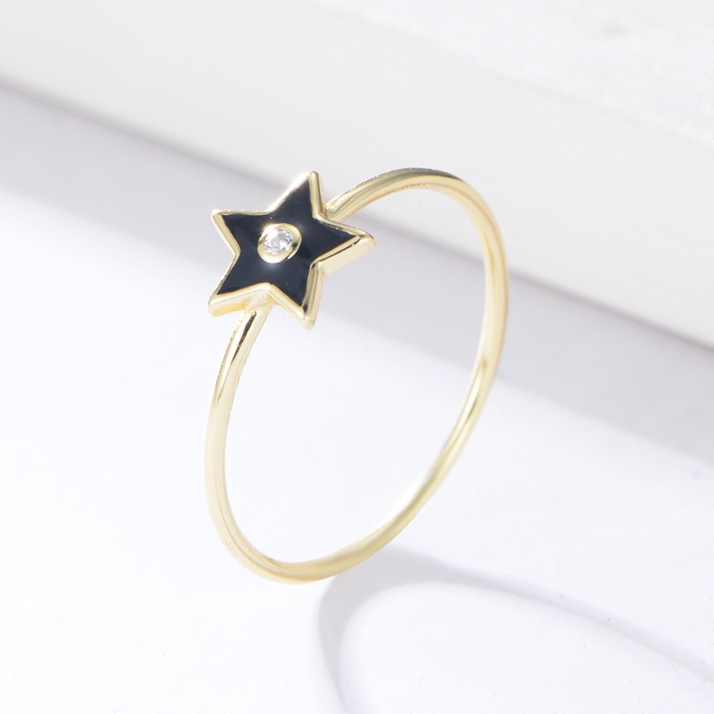 Jewellery Enamel Star Rings