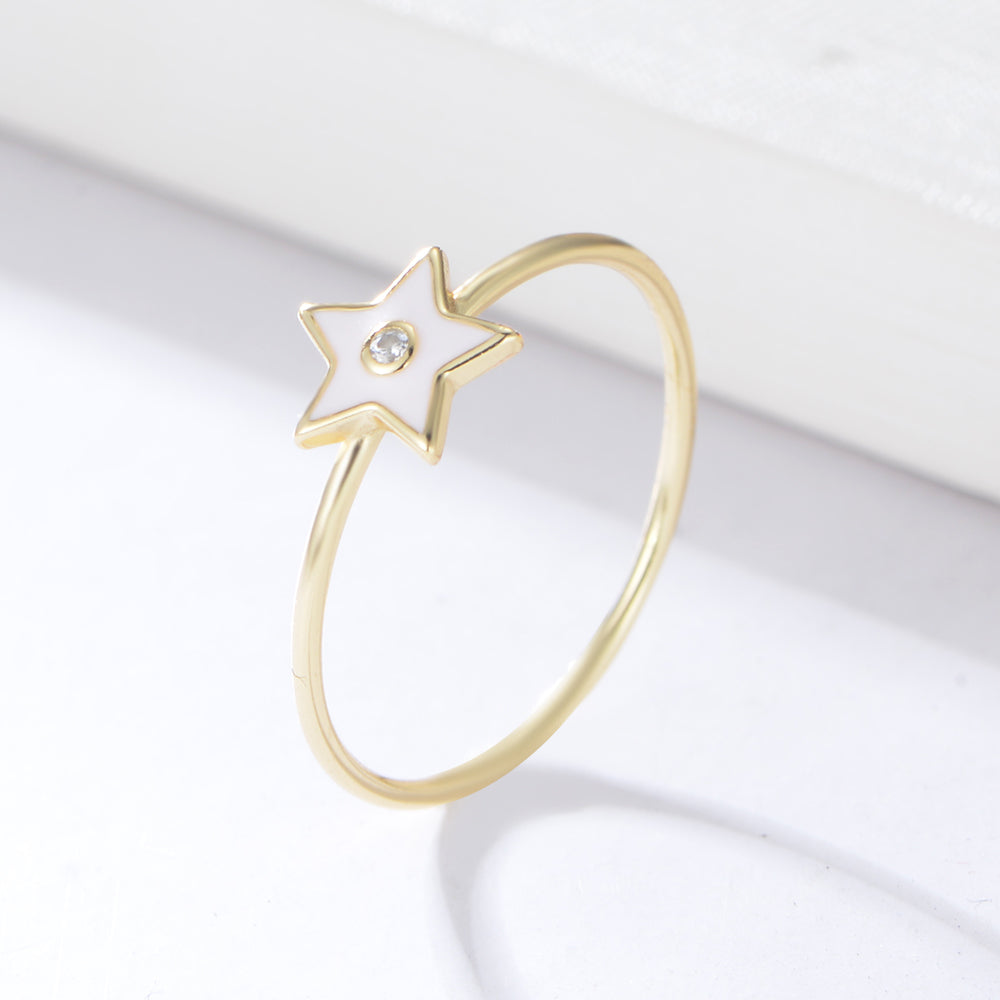 Jewellery Enamel Star Rings