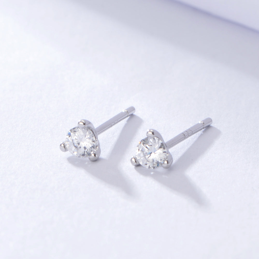 Fashion Jewelry Gold Plated Tiny Zirconia Simple Stud Earrings