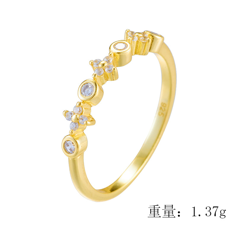 Pure Silver Hypoallergenic Rose Gold Eternity Ring