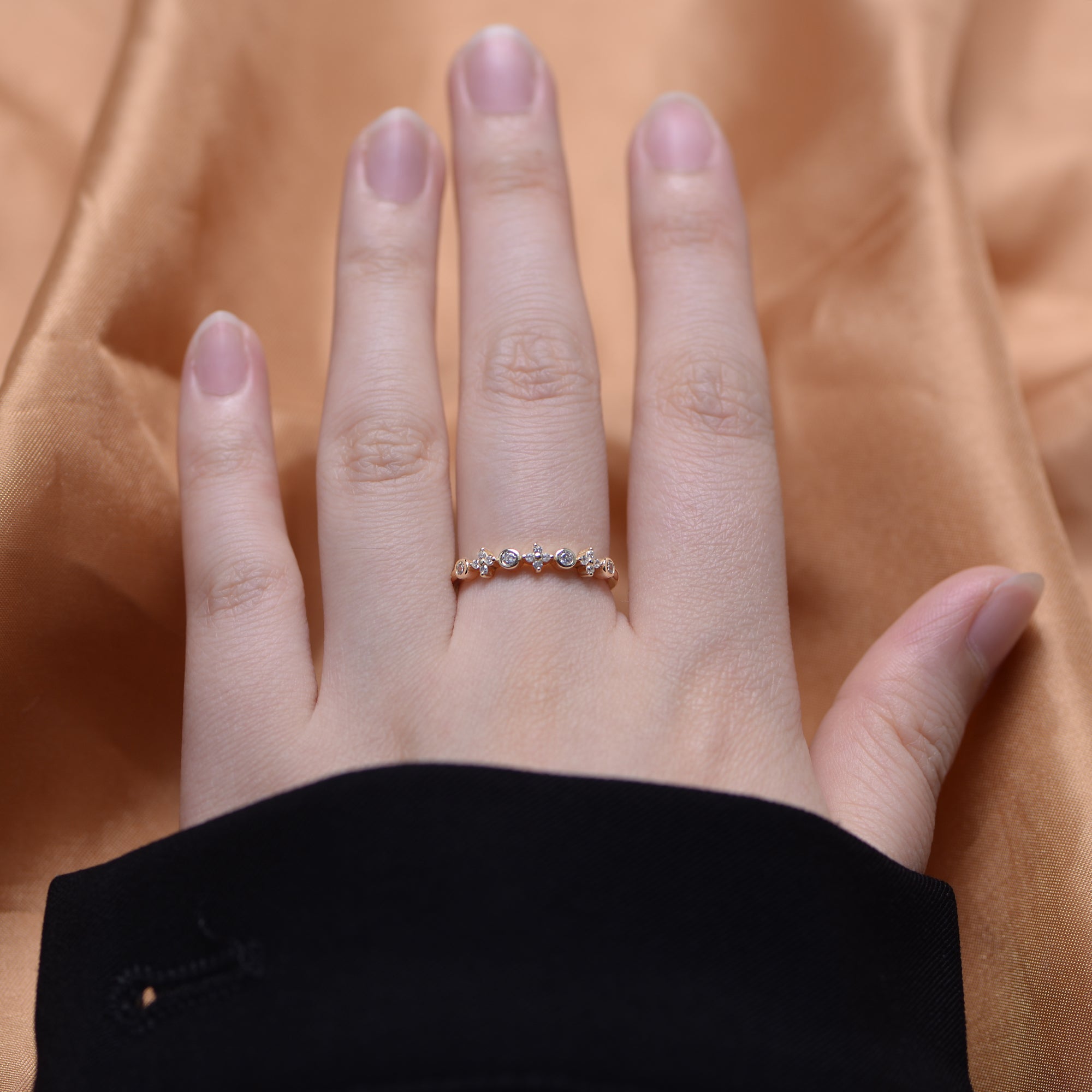 S925 Pure Silver Hypoallergenic Rose Gold Eternity Ring