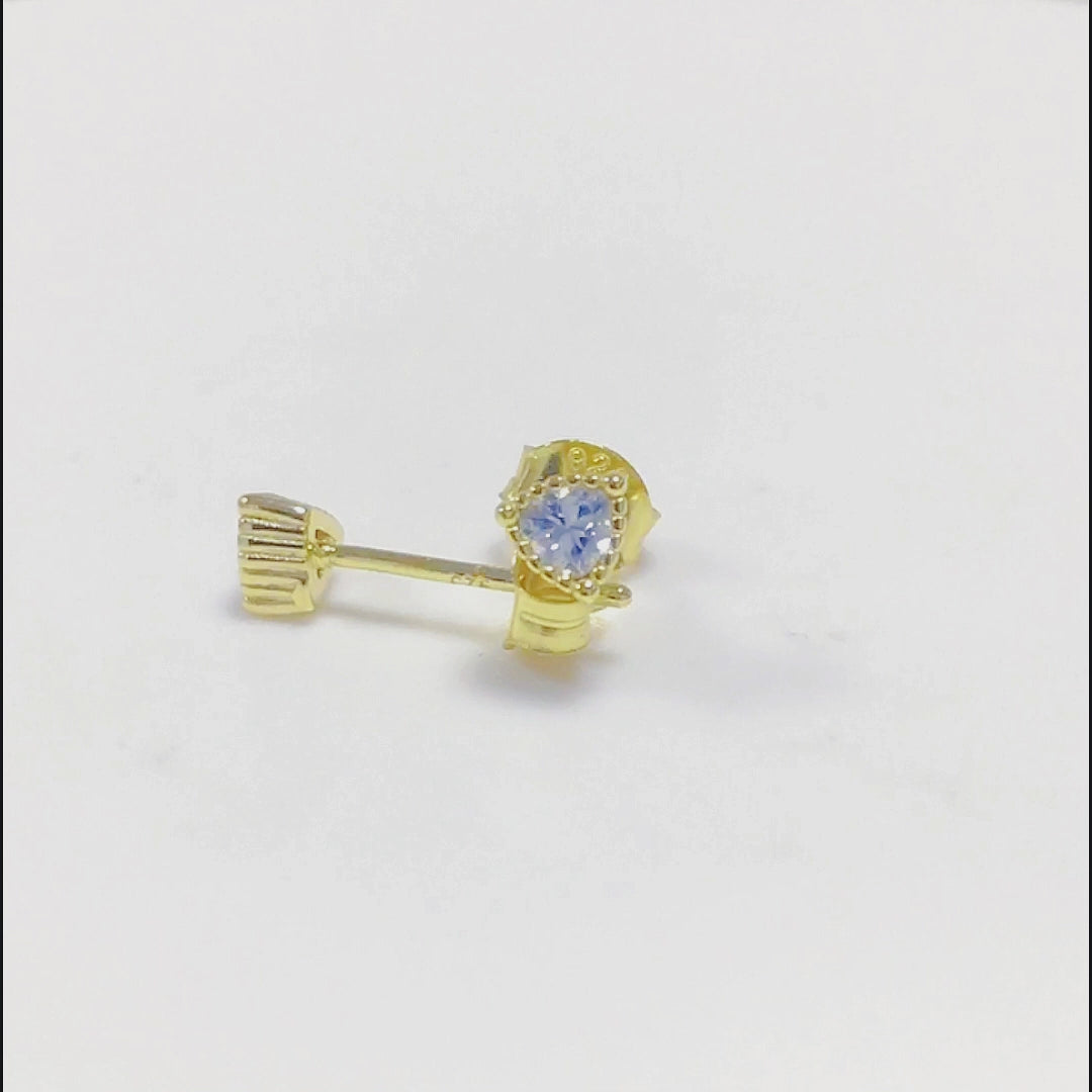 Trendy Trillion Cut Cubic Zircon Stud Earring