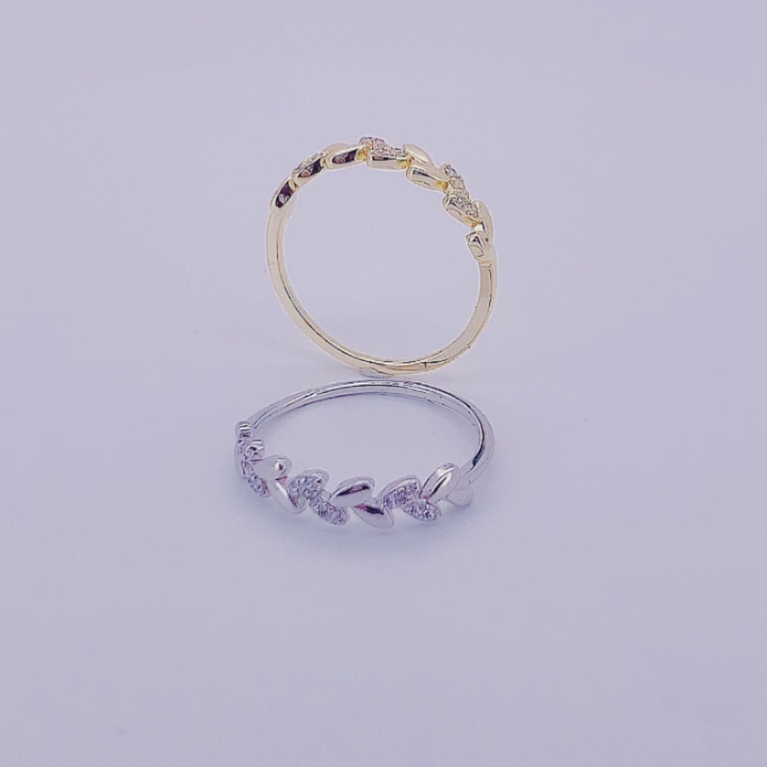 Fashion  Cubic Zircon Ear of Wheat Ring