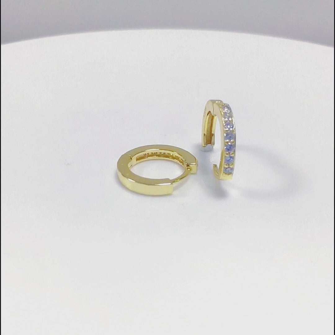 Simple Trendy Jewelry  Zircon Huggie Earrings