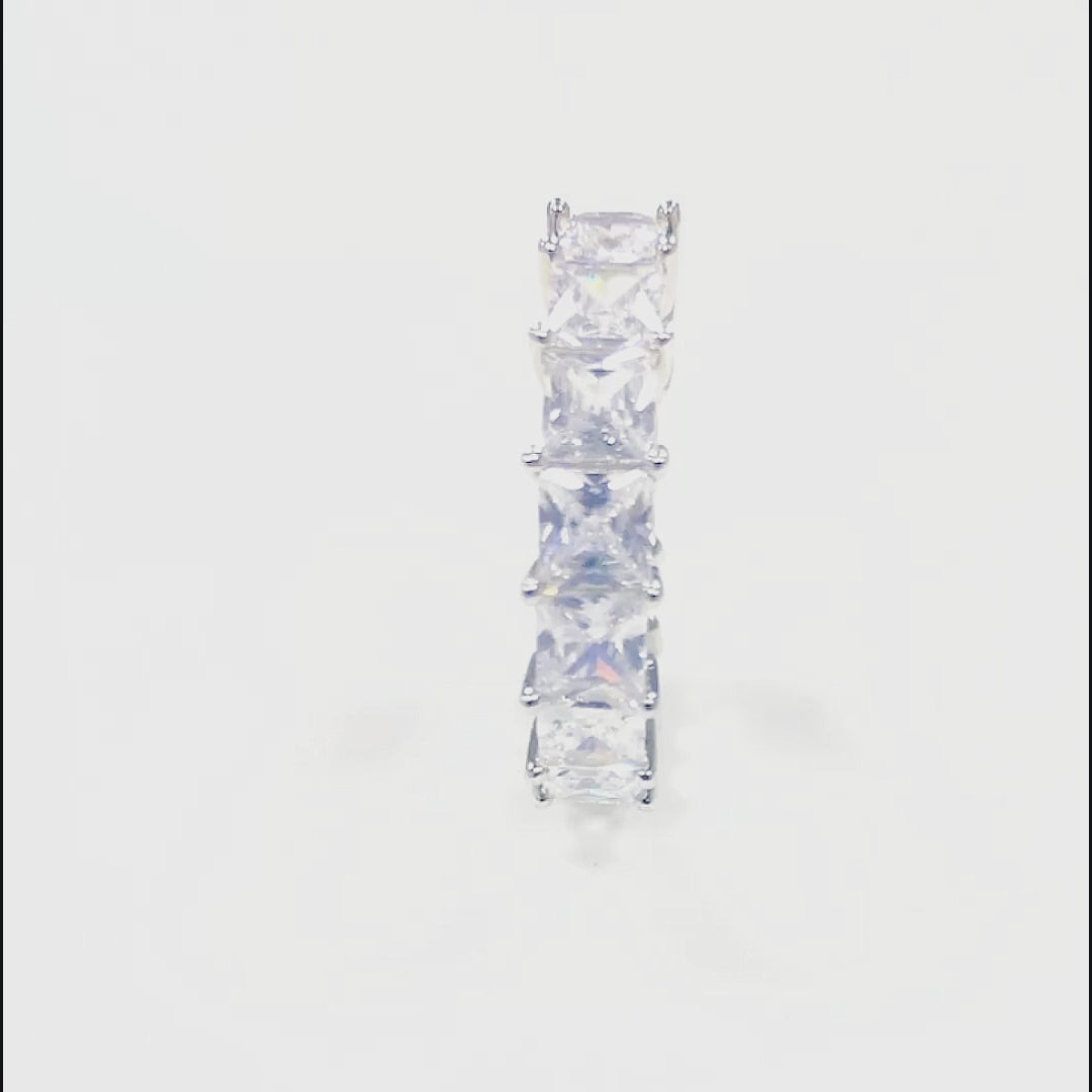 Full Diamond Square Zircon Ring  Rings Women