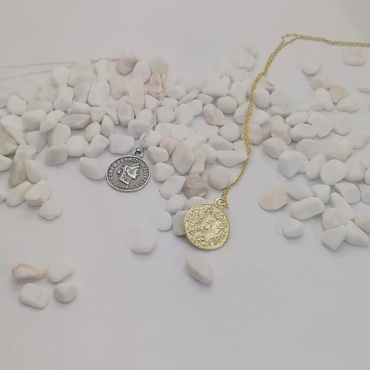 Antique Jewelry  Queen Elizabeth Coin Pendant Necklace