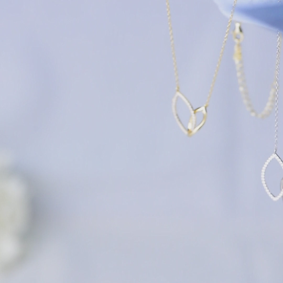 Trendy Cubic Zircon Geometric Couple Pendant Necklace Jewelry