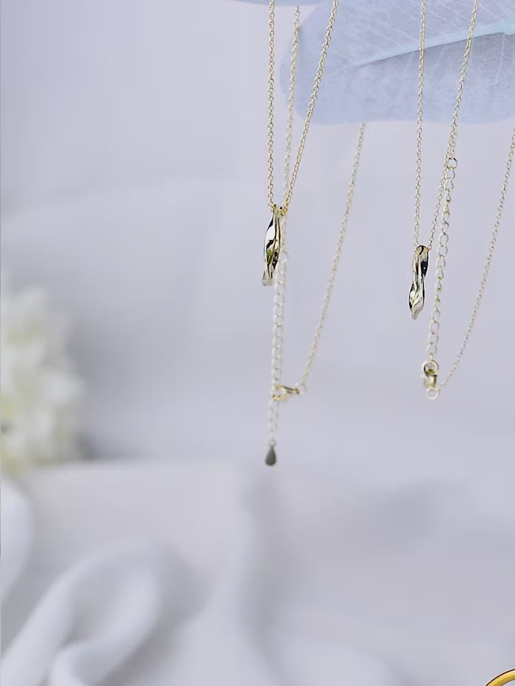 Simple Hexagon Gold Pendant Necklace