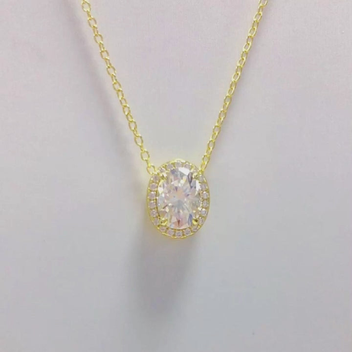 Hot Classic Bridal Wedding Cubic Zirconia Diamond Necklace