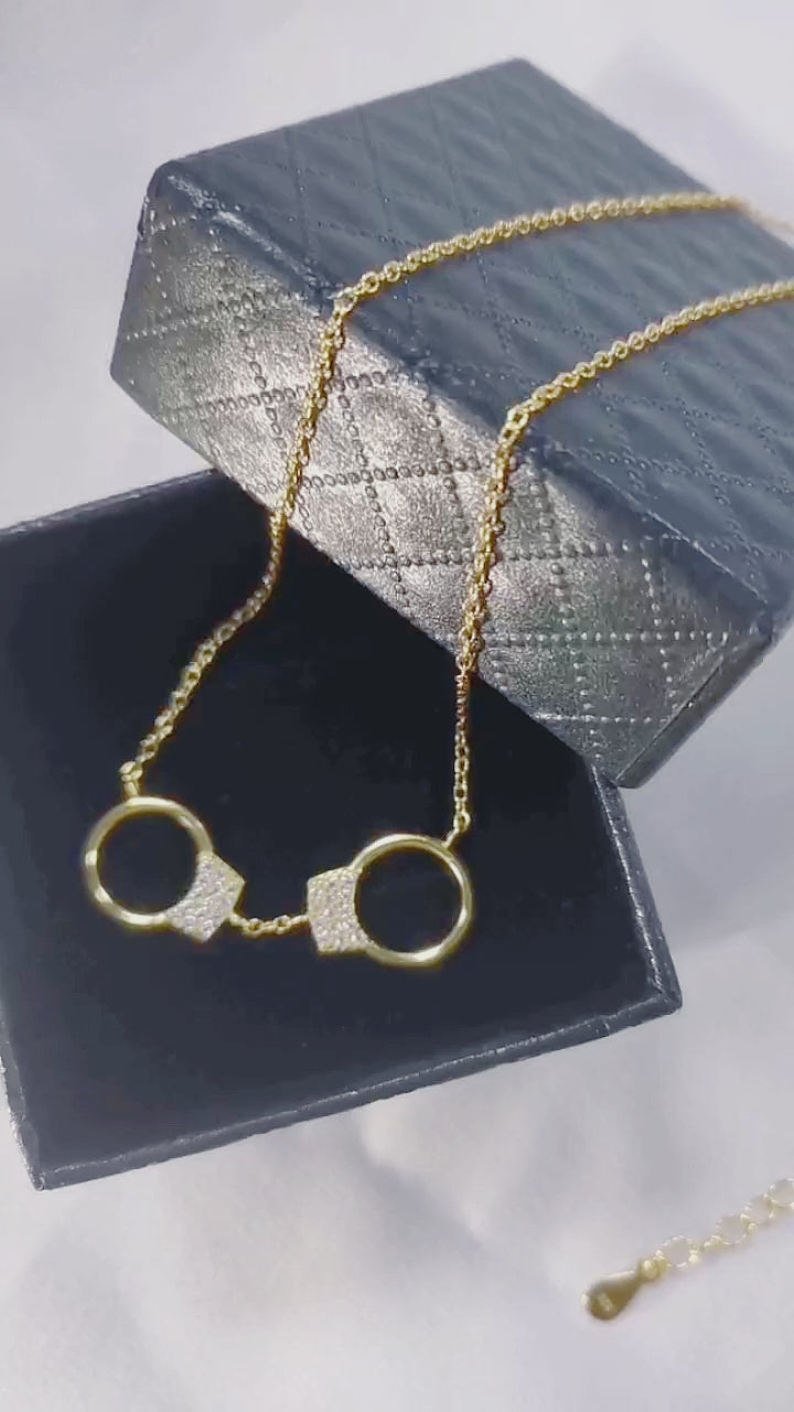 Unique Design Handcuffs Pendant Love Jewelry Necklace