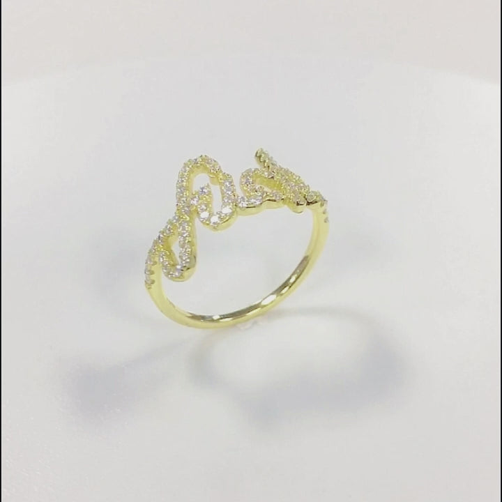 Customized Name  Fashion Gold Plated Jewelry Ring