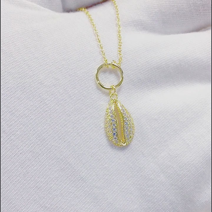 Fashion  Pave Zircon Shell Charm Women Gold Plated Anklets