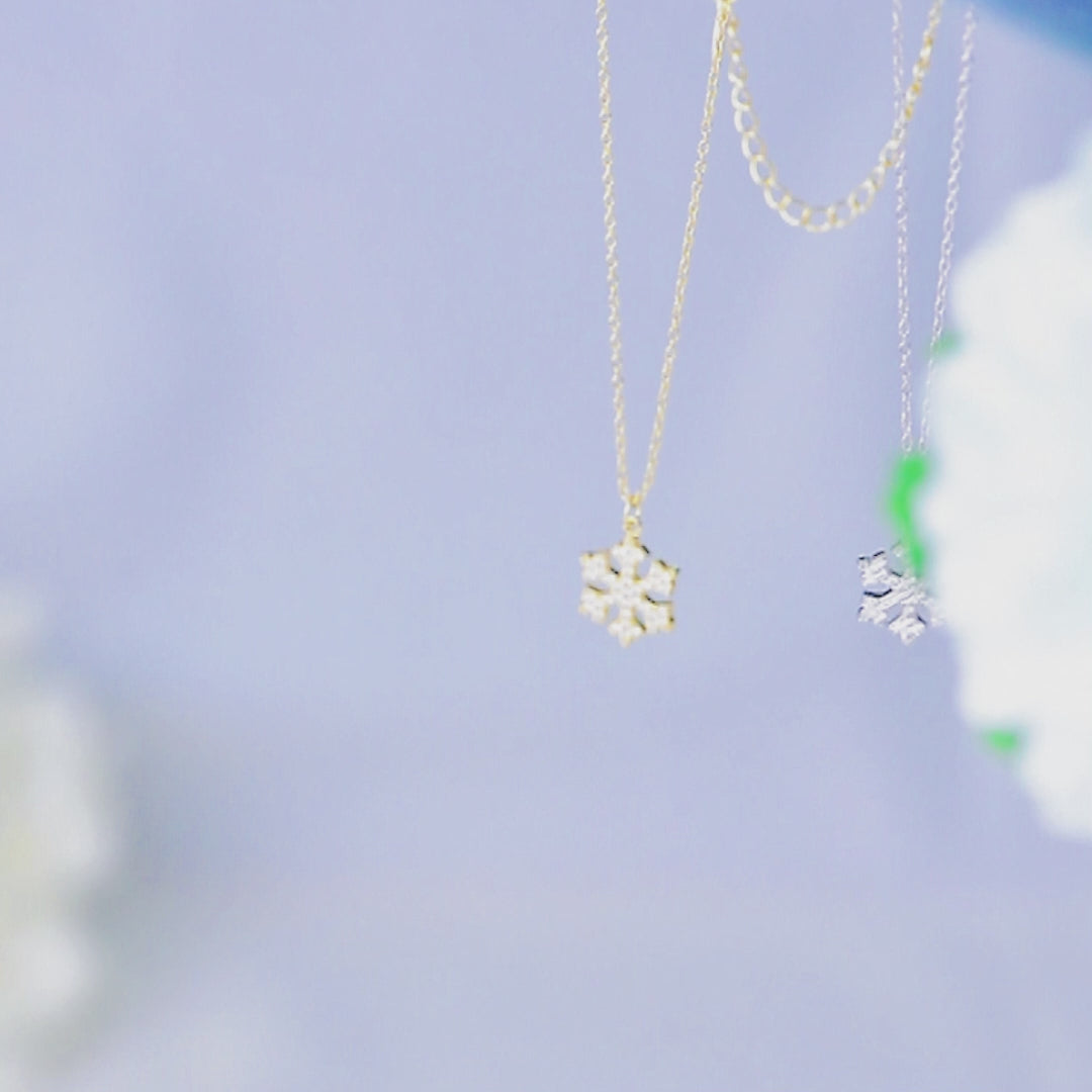 Jewelry  Cubic Zirconia Snowflake Necklace Set