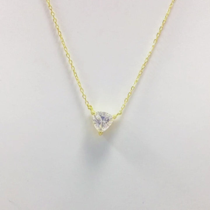 Cubic Zirconia Heart Pendant Necklace Jewelry