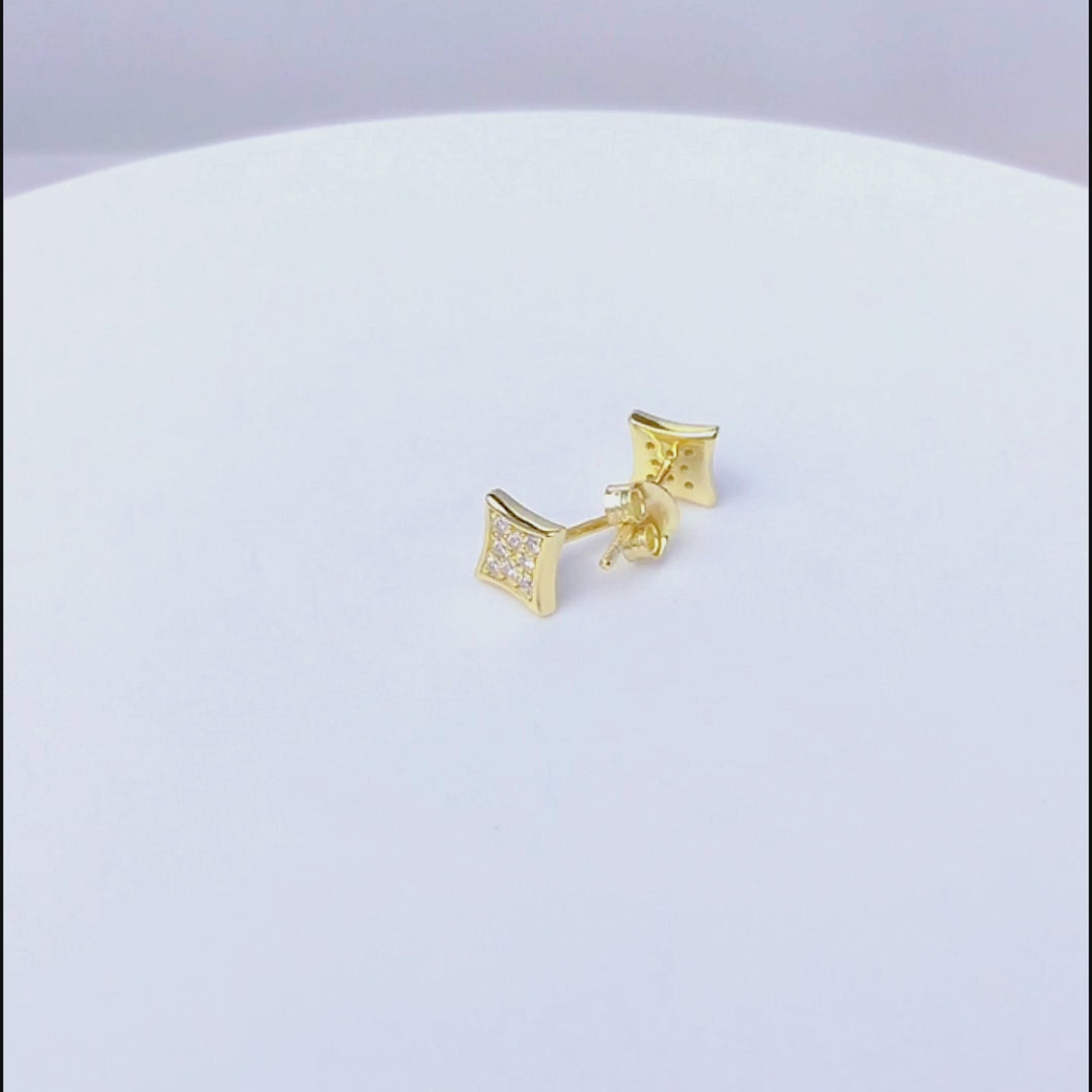 New Popular Diamond Star Pave Zircon Stud Earring