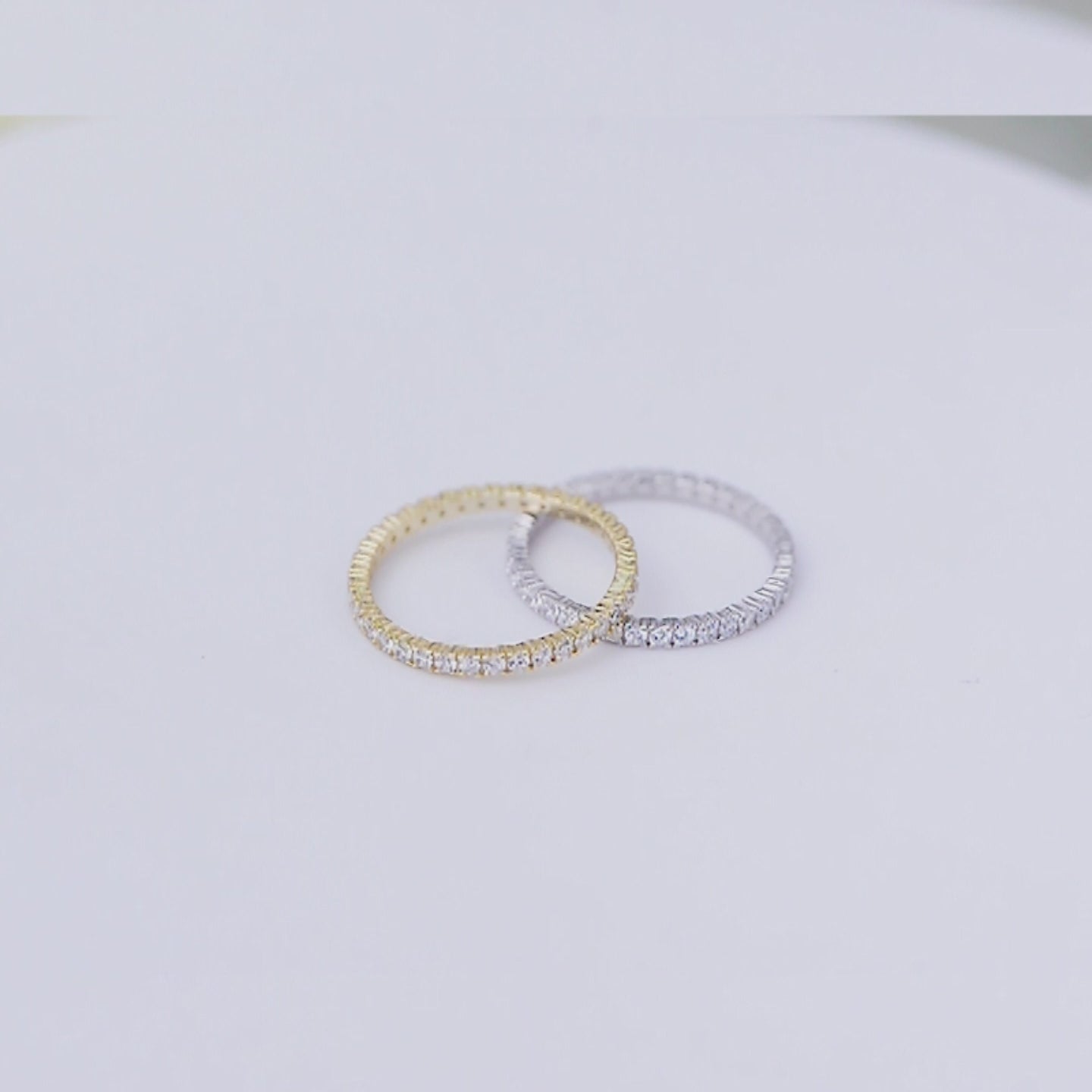 Luxury Jewelry Full Setting Zirconia Eternity Ring