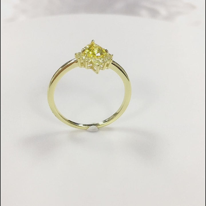 High Quality  Jewelry Natural Topaz Gold Ring