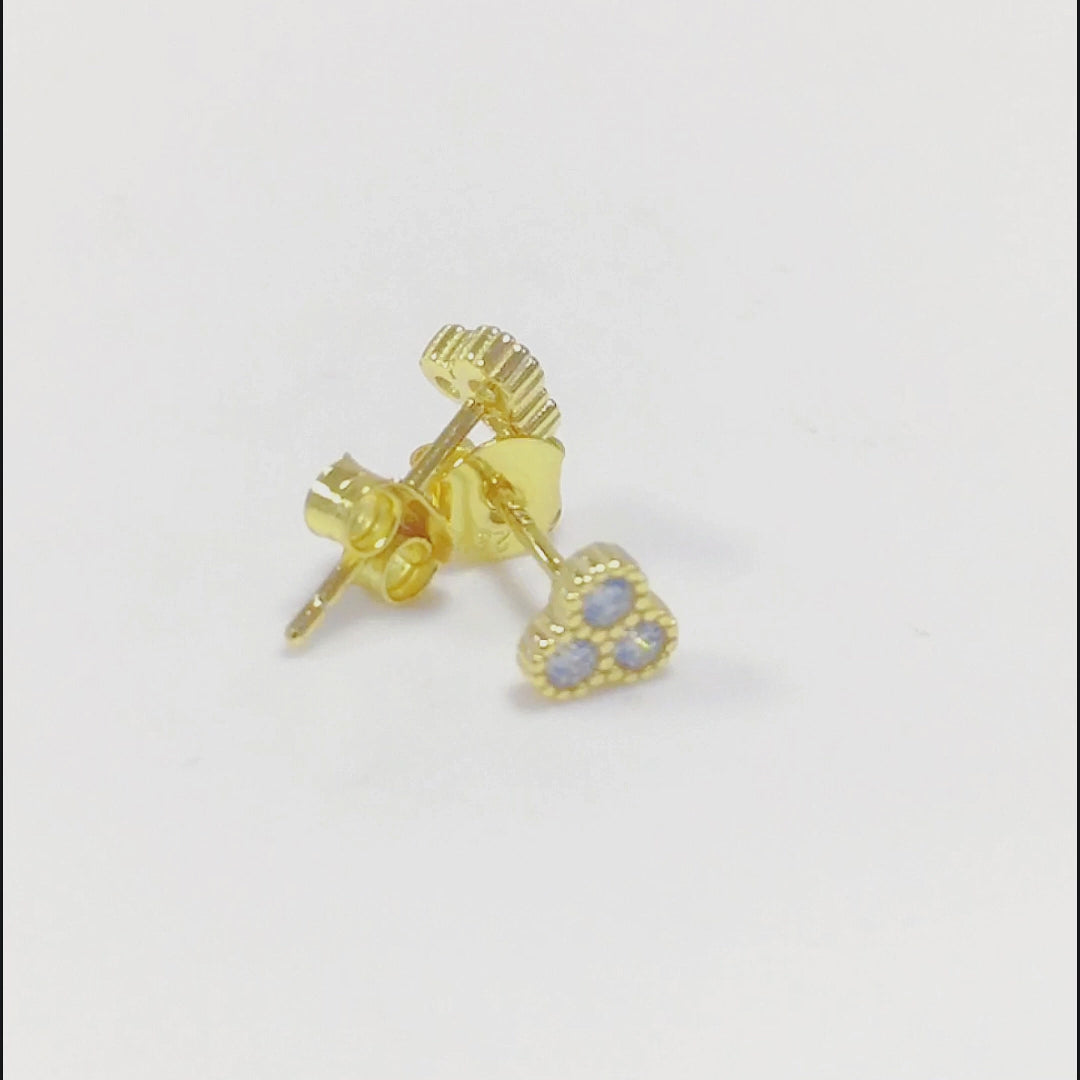 Fashion Earring Jewelry Three Stones Cubic Zirconia Simple Statement Earring