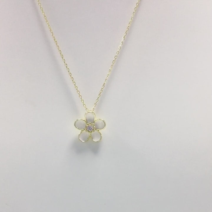 Trendy Jewelry Gold Plated Accessories Enamel Flower Necklace