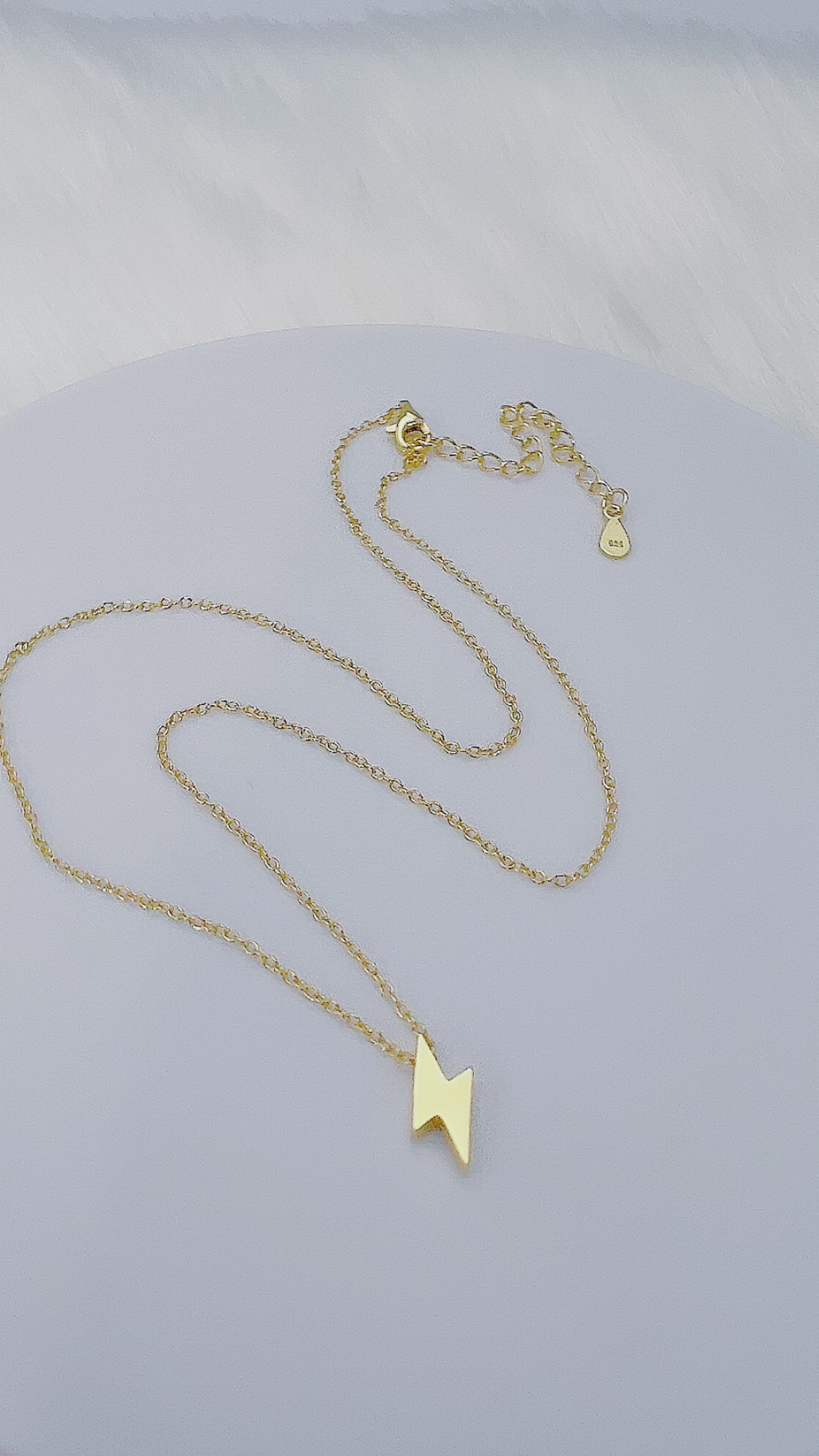 Trendy Gold Plated Lightning Necklace