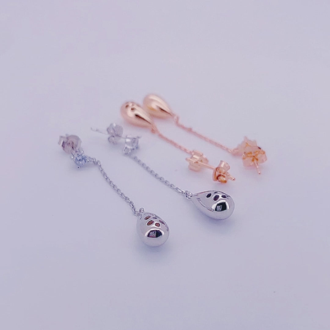 New Creative Simple Water Drop Earrings Personality Long Tassel Sterling Silver Earrings